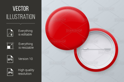 Blank Red Vector Badges