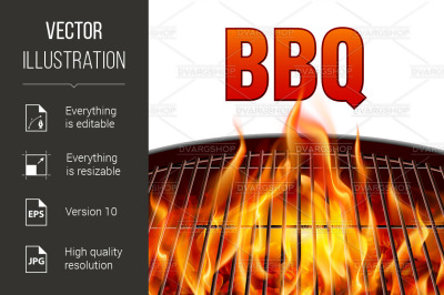 BBQ grill fire