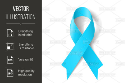 Light blue ribbon