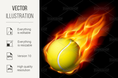 Flaming Tennis Ball