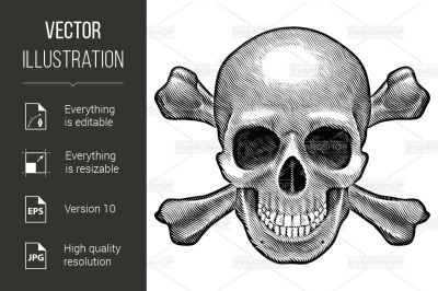 Skull and crossbones figure