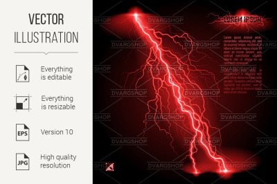 Oblique lightning line