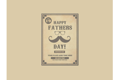 Father&#039;s Day Retro Poster Template
