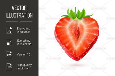 Halftone strawberry illustration