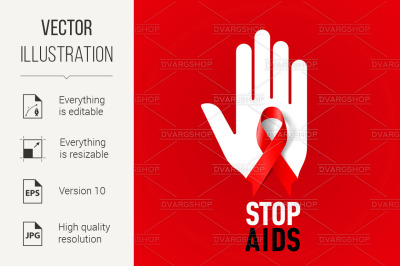 Stop AIDS sign.