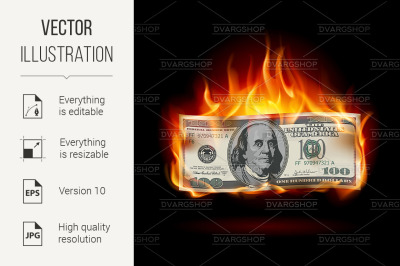 Burning dollar