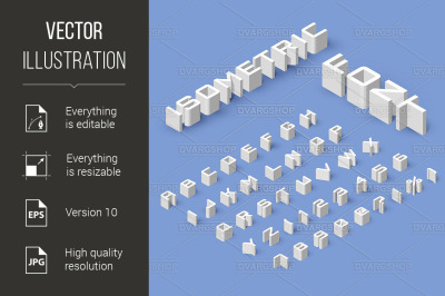 Isometric Font Set