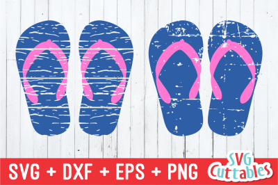 Distressed Flip Flops | Summer | SVG Cut File