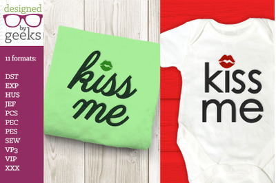 Kiss Me Lips Dot Valentine&#039;s Day Duo | Embroidery