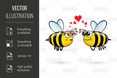 Cartoon Bees