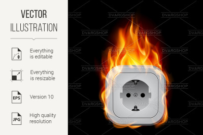 Realistic burning socket