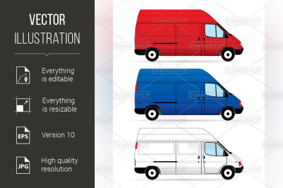 Isolated Delivery Vans