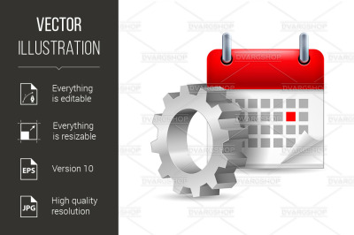 Gear wheel and calendar