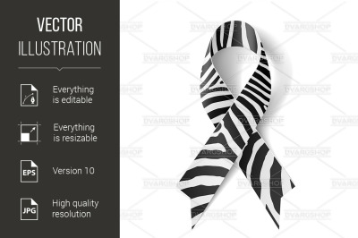 Zebra-print ribbon