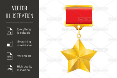 Gold star award