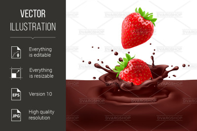 Strawberries with chocolate