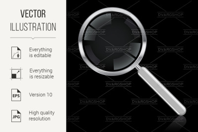 Illustration of a magnifying glass