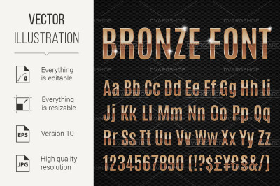 Bronze font