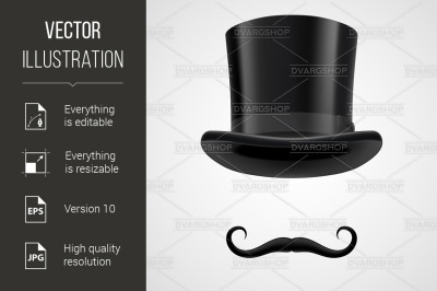 moustaches and top hat victorian aristocrat