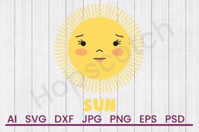 Sun - SVG File, DXF File
