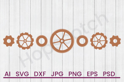 Mechanical Gears  - SVG File, DXF File