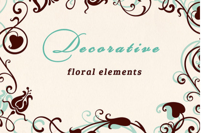 Decorative Floral Design Elements