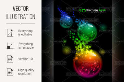 Vector abstract design. Bubbles