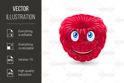 Cartoon raspberry