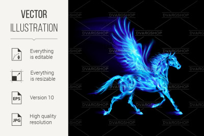 Blue fire Pegasus.