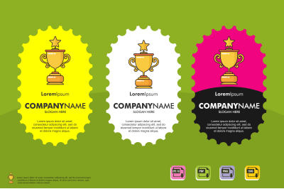 Trophy Vector with title Template,