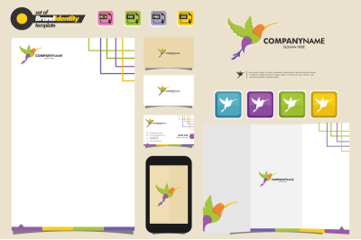 Bird Logo Template&2C; Colorful&2C;