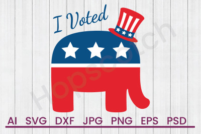 I Voted - SVG File, DXFF ile