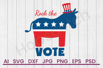 Rock The Vote - SVG File, DXF File