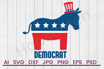 Democrat - SVG File, DXF File