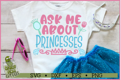 Ask Me About Princesses SVG