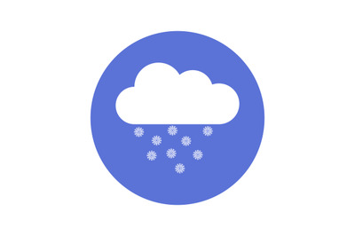 Cloud icon with snow