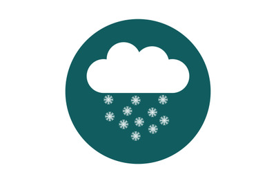 Cloud icon with snow