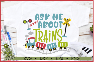 Ask Me About Trains SVG