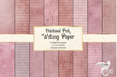 Distressed Pink Writing Paper