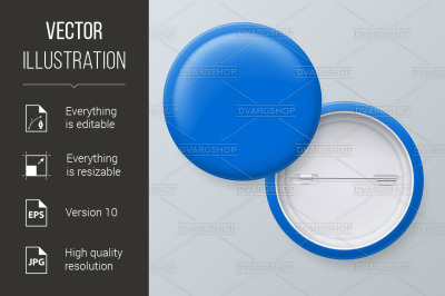 Blank Blue Vector Badges