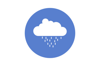 Cloud icon with rain