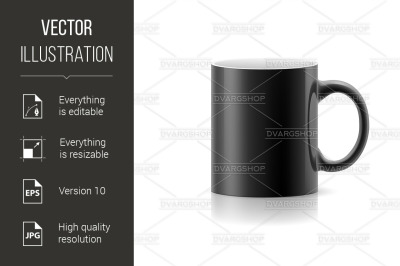 Black mug on white