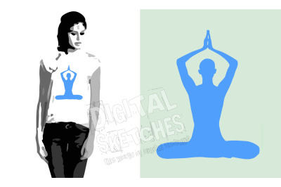 Yoga Clipart, Meditation Vector, Yoga Cricut File