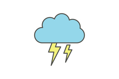 Cloud icon with lightning bolt