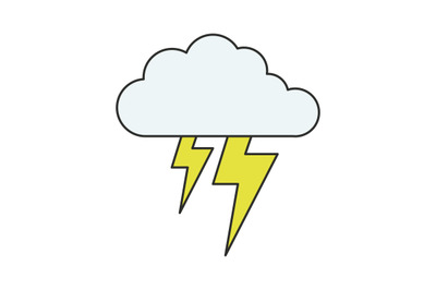 Cloud icon with lightning bolt