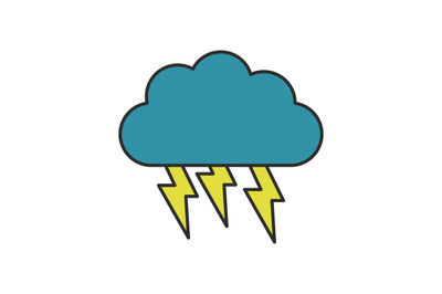 Cloud icon with lightning bolt