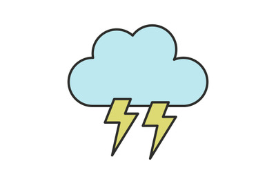 Cloud icon with lightning bolt