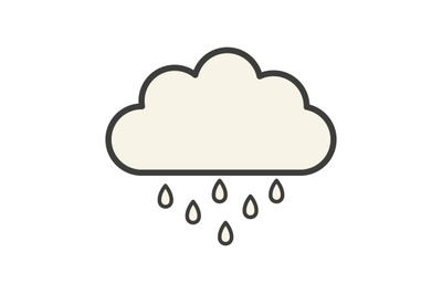 Cloud icon with rain