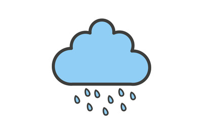 Cloud icon with rain