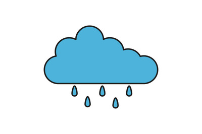 Cloud icon with rain